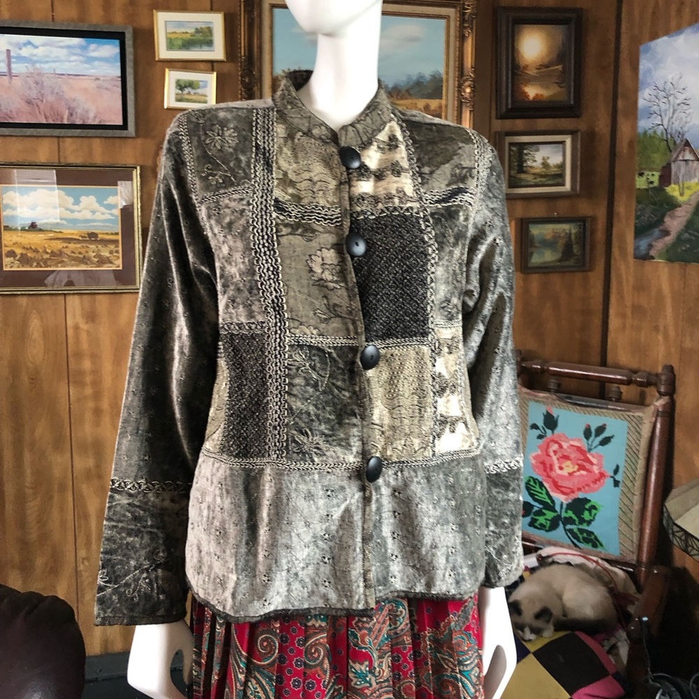 Funky Boho Patchwork Blazer Jacket - Picture 5 of 10